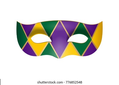 Bright carnival masquerade mask with rhombus. Vector illustration