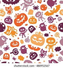 Bright cartoon pattern for Halloween