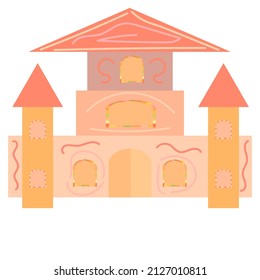 bright castle with a tower, child's castle