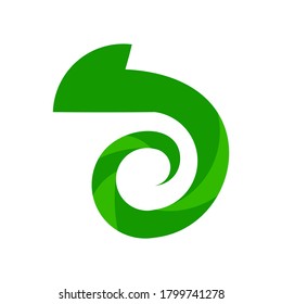 Bright chameleon. Logo. Isolated chameleon on white background. Vector illustration.