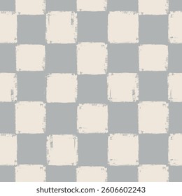 Bright Checkerboard Decorative seamless pattern. Repeating background. Tileable wallpaper print.