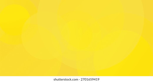 Um fundo abstrato brilhante e alegre apresenta sobreposição de círculos amarelos translúcidos, criando profundidade e uma impressão ensolarada e quente com uma sensação suave e luminosa