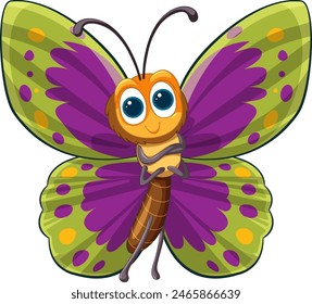 Bright, cheerful butterfly with vibrant wings