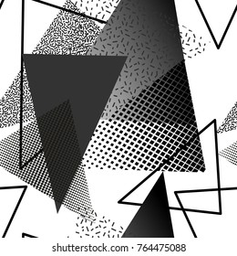 Bright cheerful pattern Memphis style for fashion. Hipster image for postcards, fabric, postcards.