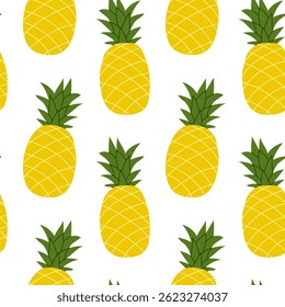 Bright and cheerful pineapple pattern perfect for summer decor or tropical themed events