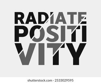 Brillante y alegre Ilustración vectorial de 'irradiar positividad' para mensajes positivos