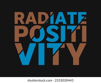 Brillante y alegre Ilustración vectorial de 'irradiar positividad' para mensajes positivos