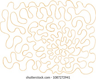 Bright and cheerful retro continuous line pencil drawing. Inspired by nature. Vector easy to alter.