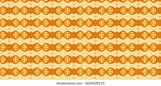 Bright and cheerful seamless floral pattern in yellow and orange tones.