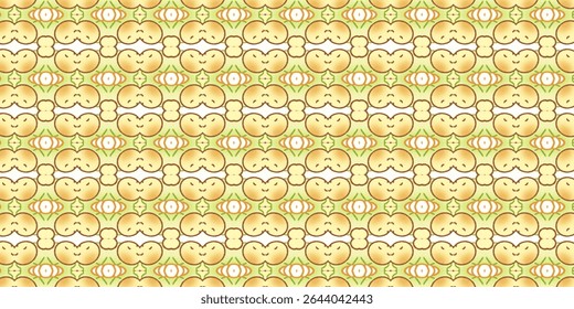 Bright and cheerful seamless pattern of cartoon fruits and vegetables with clean outlines, ideal for kids’ products and kitchen decor.