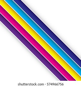 A bright and cheerful set of abstract vector stripes. This unique background would be suitable for use as wrapping paper or as a textile pattern.