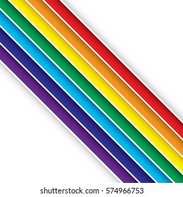A bright and cheerful set of rainbow vector stripes. This unique background would be suitable for use as wrapping paper or as a textile pattern.