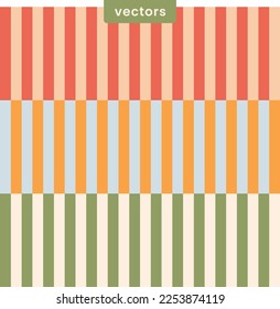 Bright and Cheerful Striped Vector Pattern Design