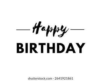 Bright and cheerful “HAPPY BIRTHDAY” typography design with clean, modern fonts. Perfect for cards, social media, and party invitations. Simple, versatile, and easy to customize.