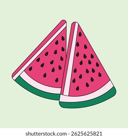 Bright and cheerful watermelon illustration perfect for summer-themed crafts, sublimation designs, planner stickers, and creative DIY projects. Great for crafters and designers