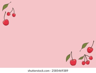 Bright cherry pink background illustration