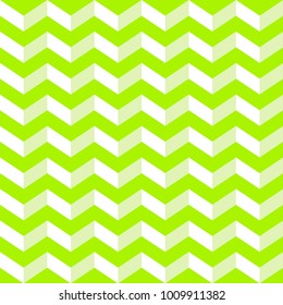 Bright chevron seamless pattern in white and yellow-green colors. Vector.