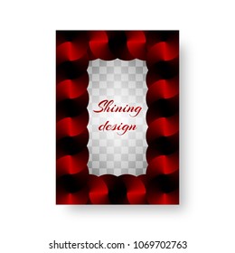 Bright Christmas background greeting card with sparkling round discs and conical texture