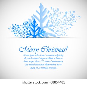 Bright christmas background with snowflakes