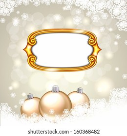 Bright Christmas cards with balls