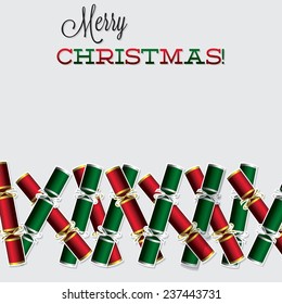 Bright Christmas cracker card in vector format.