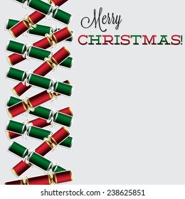 Bright Christmas cracker card in vector format.