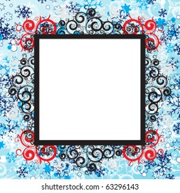 Bright Christmas frame