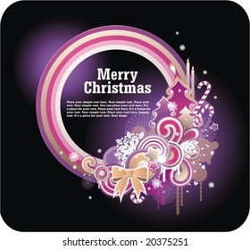 bright christmas frame for your text with christmas attributes