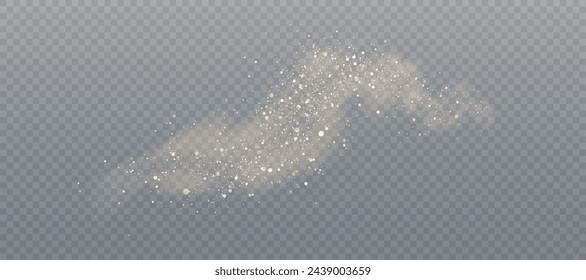 Bright Christmas glitter background design. Bokeh light effect of an explosion of flickering particles. Bright light dust png vector	
