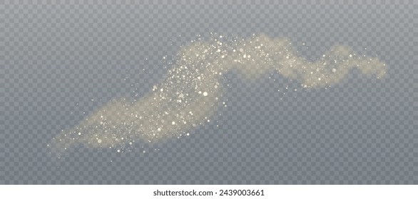 Bright Christmas glitter background design. Bokeh light effect of an explosion of flickering particles. Bright light dust png vector	
