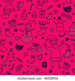 Bright Christmas seamless pattern