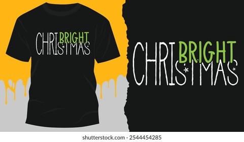 bright christmas t shirt season design 