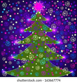 bright christmas tree