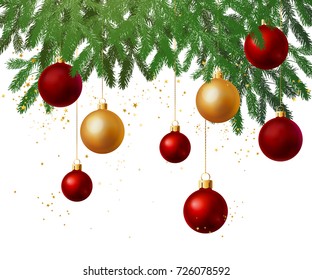 Bright Christmas tree decoration. Vector illustration