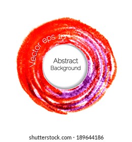 Bright Circle Background, red, lilac colors. Vector illustration