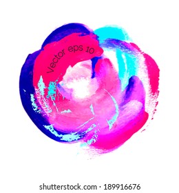 Bright Circle Background, red, lilac,blue colors. Vector illustration