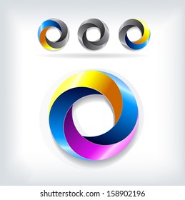 Bright circle. color icon