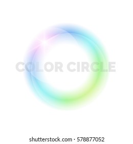 Bright circle on a light background. Modern object for the logo.