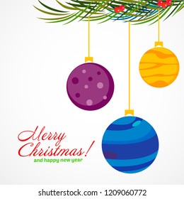 Bright circles balls xmas
