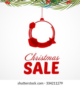 Bright circles balls xmas. Sale