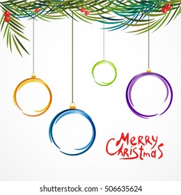 Bright circles balls xmas. Sale