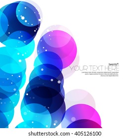 Bright Circles in Multi-Colored Galaxy Effect Design/Layout Background