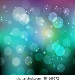 Bright circles on a colored background