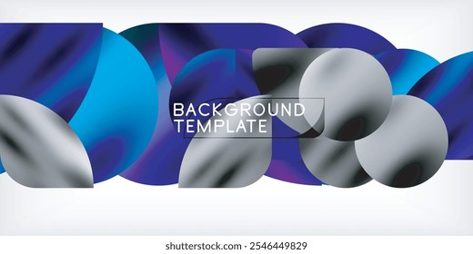 Bright circles with shadows abstract background