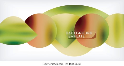 Bright circles with shadows abstract background
