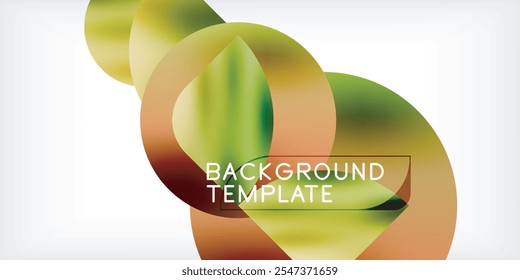Círculos brilhantes com fundo abstrato de sombras