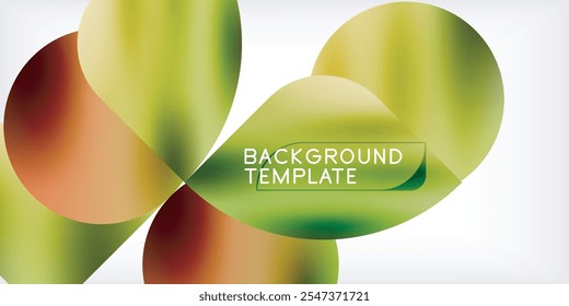 Círculos brilhantes com fundo abstrato de sombras