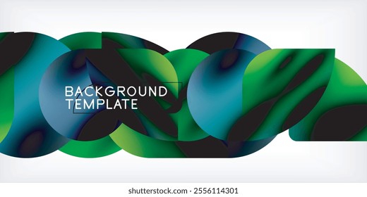 Bright circles with shadows abstract background