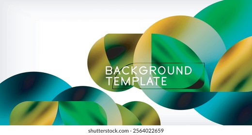 Bright circles with shadows abstract background