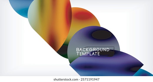 Bright circles with shadows abstract background